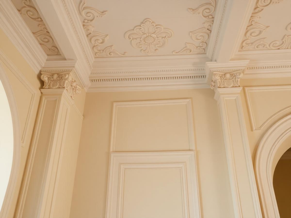 Decorative plaster molding interior